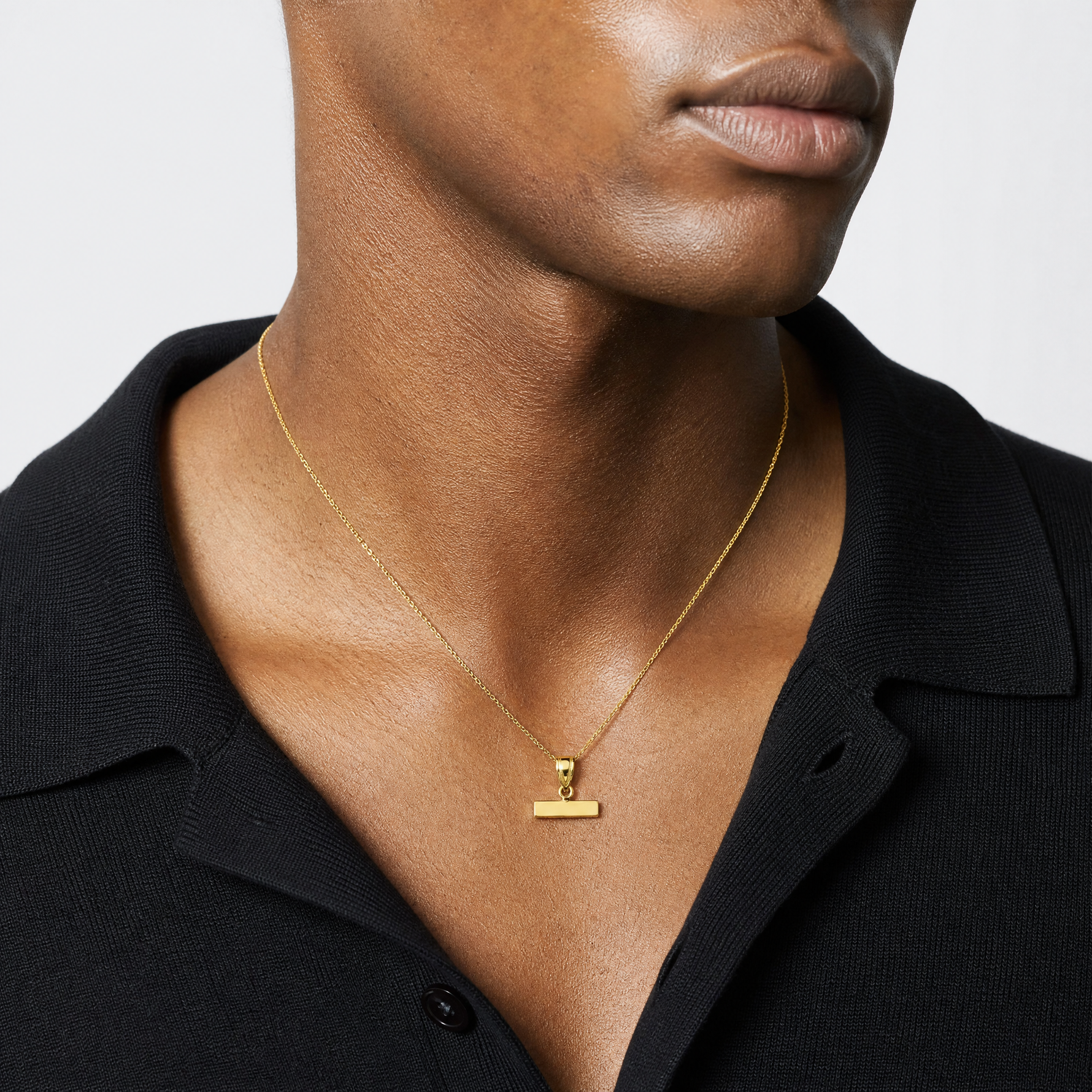 14ky Casted Medium Polished Top Charm - Model Shot