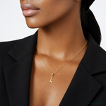 14k Polished Number 4 Pendant - Model Shot