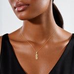 14k Polished Number 6 Pendant - Model Shot