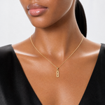 14k Polished Number 8 Pendant - Model Shot