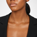 14k 1.3mm Curb Pendant Chain - Model Shot