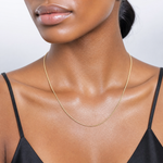 14k .85mm Spiga Chain - Model Shot