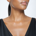 14k 1.15mm Rolo Pendant Chain - Model Shot