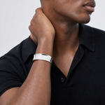 Sterling Silver 20mm Cuff Bangle Bracelet - Model Shot