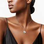 Sterling Silver Rhodium-plated Polished Horse Head Pendant - Model Shot