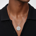 Sterling Silver St. Christopher Medal - Model Shot