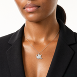 Sterling Silver Swan Charm - Model Shot