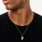 Sterling Silver Eagle Charm - Model Shot