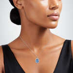 Sterling Silver Platinum-plated Miraculous Medal - Model Shot