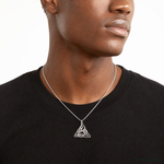Sterling Silver Antiqued Celtic Charm - Model Shot