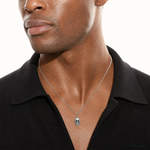 Sterling Silver Skull Pendant - Model Shot