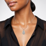 Sterling Silver Antiqued Miraculous Medal - Model Shot