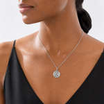 Sterling Silver Antiqued Saint Gerard Medal - Model Shot