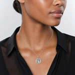 Sterling Silver Antiqued Saint Matthew Medal - Model Shot