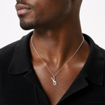 Sterling Silver Giraffe Charm - Model Shot