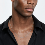 Sterling Silver 1.7mm Diamond-cut Rope Chain - Model Shot