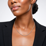 Sterling Silver 3.75mm Diamond-cut Rope Chain - Model Shot