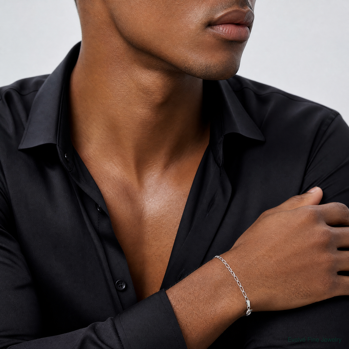 Sterling Silver 2.0mm D/C Forzantine Chain - Model Shot