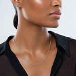 Sterling Silver 2.3mm Solid Rope Chain - Model Shot
