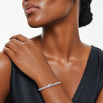 Sterling Silver Rhodium Plated Diamond Bracelet - Model Shot