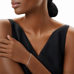 Sterling Silver Rhodium-plated 2.85mm Figaro Chain - Model Shot