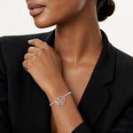 Sterling Silver Glitter Infused Infinity LOVE Adjustable Bracelet - Model Shot