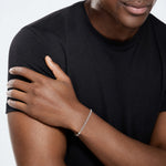 Sterling Silver 5.3mm Semi-solid Flat Curb Chain - Model Shot