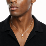 Sterling Silver Champagne CZ Pendant - Model Shot
