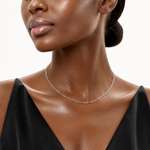 Sterling Silver Polished 3.15mm Paperclip Chain - Model Shot