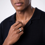 Sterling Silver Cross Cutout Ring - Model Shot