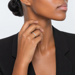 Sterling Silver Rhodium-Plated CZ Ring - Model Shot