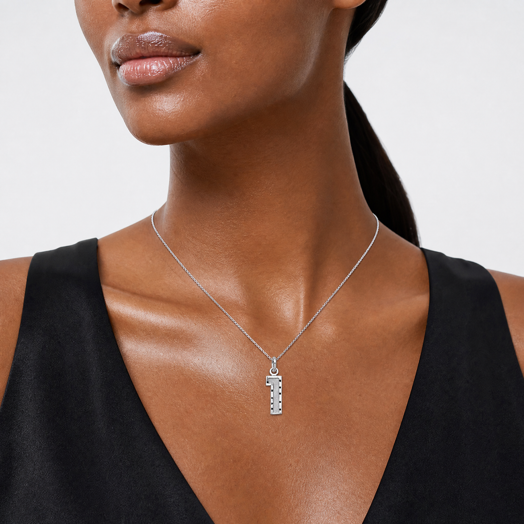 Sterling Silver Rhodium-plated Diamond-cut 