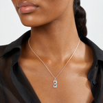 Sterling Silver Rhodium-plated Diamond-cut 