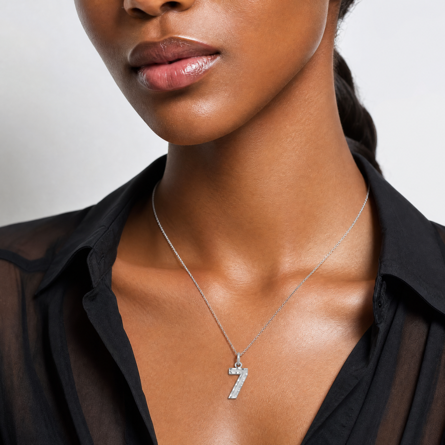 Sterling Silver Rhodium-plated Diamond-cut 