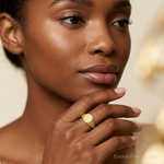 14k 9.5x8.5mm Closed Back Signet Ring - Model Shot