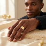 14k 8.0x9.5mm Open Back Signet Ring - Model Shot