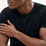 14k Rose Gold .9mm Box Chain - Model Shot