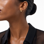 14K Polished Freshwater Pearl Teardrop Post Earrings - Model Shot