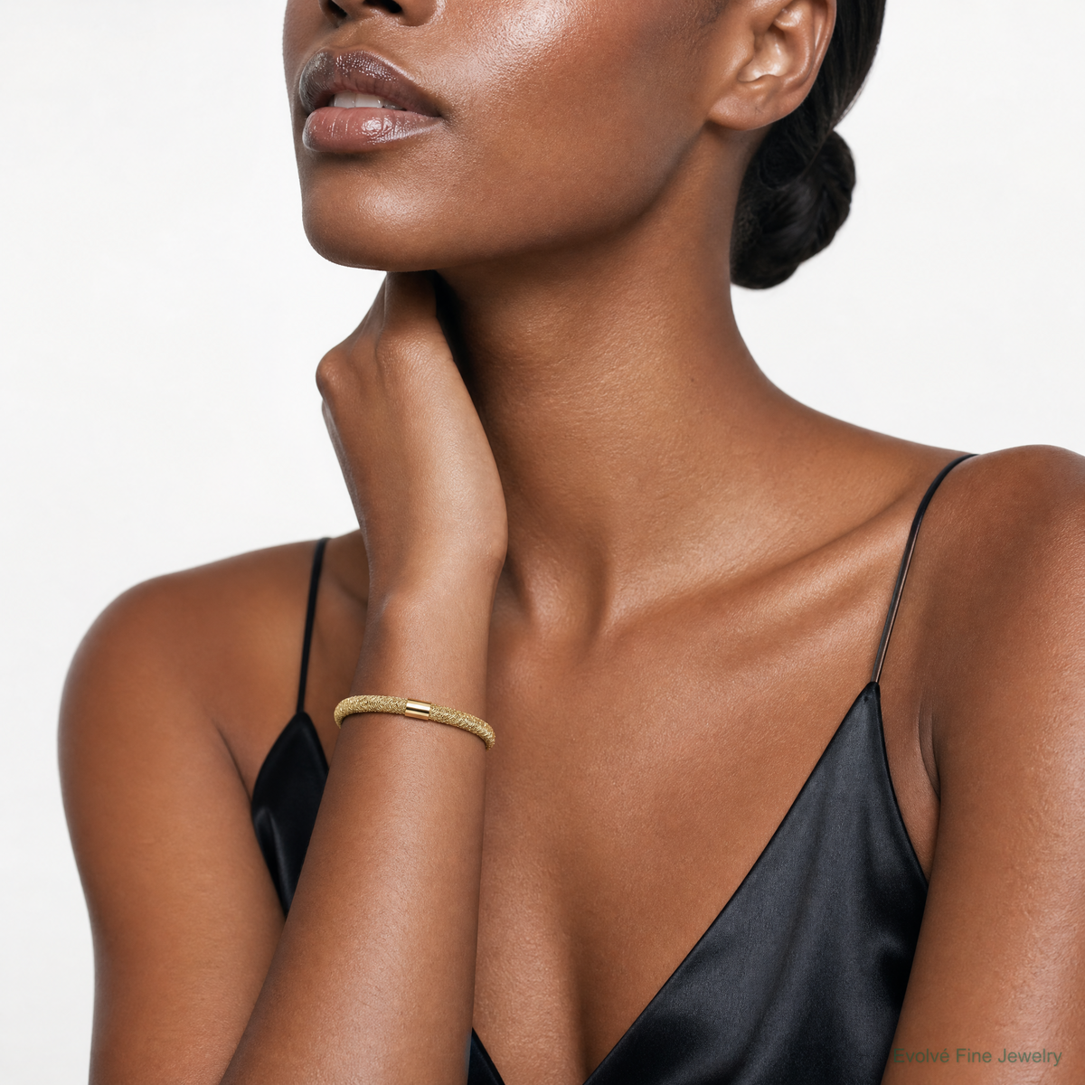 14K Stretch Mesh Bracelet - Model Shot