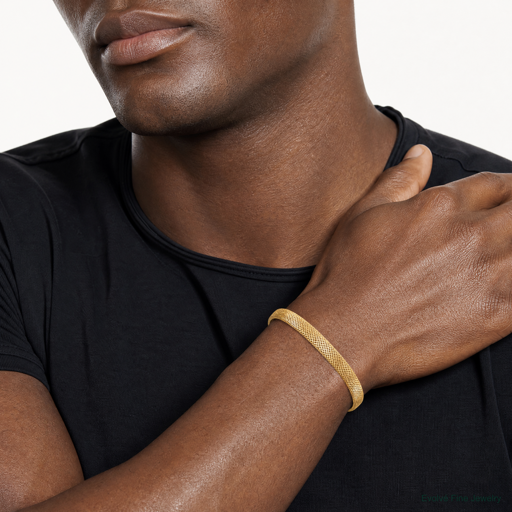 14K Stretch Mesh Graduated Bracelet - Model Shot