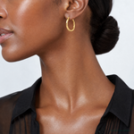 14k 2x3mm Square Tube Hoops - Model Shot