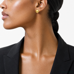 14k 15.50mm Button Post Earrings - Model Shot