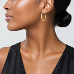 14k 2x3mm Square Tube Hoops - Model Shot