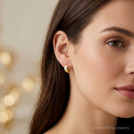 14K Hinged Hoop Earrings - Model Shot