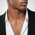 14k Butterfly Charm - Model Shot