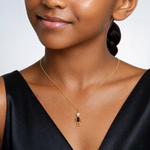 14k January Boy Birthstone Charm - Model Shot