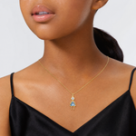 14k March Girl Birthstone Charm - Model Shot