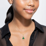 14k May Girl Birthstone Charm - Model Shot