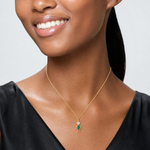 14k May Boy Birthstone Charm - Model Shot