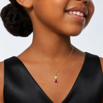 14k July Boy Birthstone Charm - Model Shot